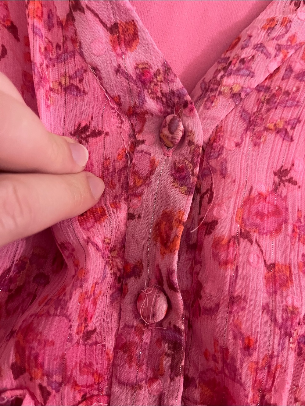 Taylor Pink Floral Ruffle Sundress - Cottagecore Style - Picture 6 of 11